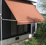 つっぱり式日よけスクリーン幅1.9m(幅190×高200～300cm)　ブラウン
