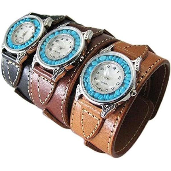 Amazon | メンズ レディース 35mm ターコイズ ウェスタン ストレッチ