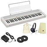 CASIO カシオ CT-S1 【 オリジナルセット 】 キーボード 61鍵盤 (ヘッドフォン(ATH-S100)、オリジナル巾着、楽器クロスセット) (CT-S1WE ホワイト)