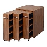 JK 1cmピッチ隙間収納 収納BOX ロータイプ D59.5用 3連セット YHK-0209SET3-LBR ライトブラウン