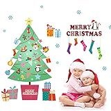 Yunt ウォールステッカー クリスマス　壁ステッカー　メリー　クリスマス　クリスマスツリー　クリスマスプレゼント　子供の部屋装飾　壁ステッカー　雑貨　DIY　模様替え　サンタ クロース トナカイ ツ