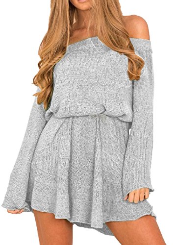 Coco Yuka 肩出し レディース オフショルダー チュニック ワンピース