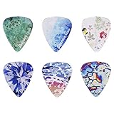 Ibanez(アイバニーズ) ピック6枚セット KALEIDOシリーズ Tritanを使用した、カラフルなデザイン ティアドロップ 【1.2mm】 PCP14XH-C1