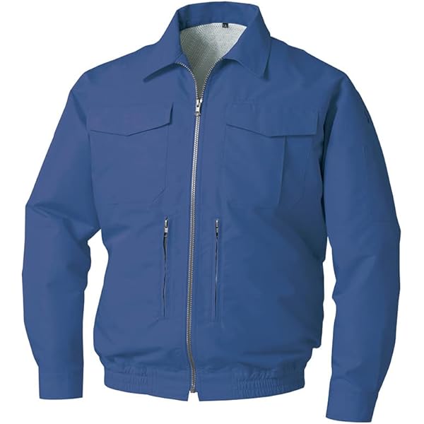 Amazon.co.jp: 長袖ブルゾン 制電ソフトツイル ブルー Lサイズ