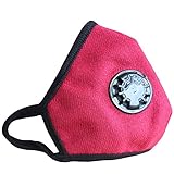 汚染防止軍用級N99防塵マスク　フィルター機能付きマスク　洗濯可能マスク　ろ過片換え可能マスク　男女通用赤