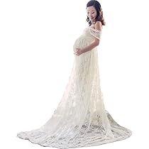 Amazon.co.jp: Kayaa マタニティフォトドレス 衣装 ハイウエスト