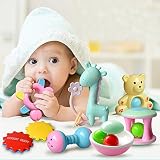 wenasiベビーRattle幼児幼児Teething Toys Teether、ボールShaker、グラブ、スピンRattle赤ちゃん、新生児、男の子、女の子、子供のためのギフトセット