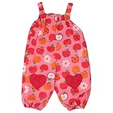 Kids Foret（キッズフォーレ） ポップな総柄お砂場遊び着 サロペットタイプ　B81811 (90cm, ピンク（リンゴ柄）)