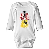 面白い ベビー 民族 音楽ギター 子供服 コットン White Size 24 Months
