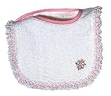 Raindrops Girl Appliqued Lace Bib, White/Pink by Raindrops [並行輸入品]