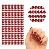 ラインストーンシール デコシール ジュエリータイプ レッド 5mm 300粒 強力粘着 キラキラ 装飾シール DIY 推し活 うちわ ハンドメイド NYANDELMO ND-0269-R01-RD-5mm