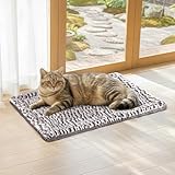 Pawtasy ペット用ホットカーペット電気不用 猫 ホットマット 体温で蓄熱 犬 あったかマット 寒さ対策 猫 犬用ヒーター 両面使用 ペットマット 冬グッズ （S：56x43cm）