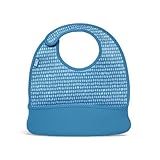 Built 2-Piece Mess Mate Toddler Bib, In Dribble Dots Blue by Built NY [並行輸入品]