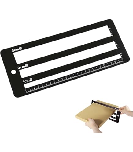Amazon | 厚さ測定定規 発送用 郵便物 厚み 3cm 2.5cm 2cm 1cm 4枠 