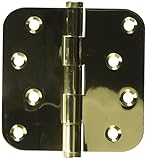 Deltana DSB4R53-RZ Zig Zag Solid Brass 4-Inch x 4-Inch x 5/8-Inch Radius Hinge [並行輸入品]