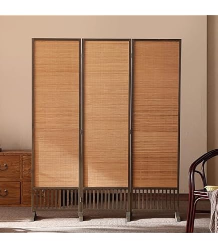 Amazon｜koeki 木製スクリーン (帆布) 4連 ブラウン HT-4(BR