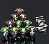 10個のダイヤモンドクリスタルガラスのドアノブ食器棚のワードローブキャビネットドアハンドルホームキッチン装飾