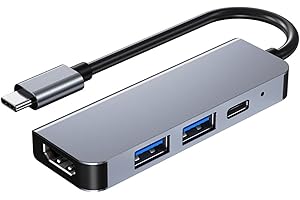 USB-C ハブ 4-in-1「4K HDMI映像出力＋PD 100W 急速充電＋USB3.0高速データ転送」HDMI Type C アダプタ 在宅勤務 設定不要 MacBook Pro/Air、iPad Pro、Switch、iMac、XPS、Su