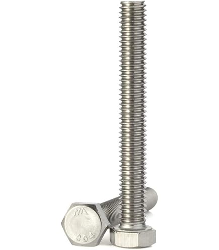Uxcell M10 X 130mm Hex Head Bolt Kit – 4 Sets With Nuts, Flat & Lock Washers – 304 Stainless Steel, Fully Threaded