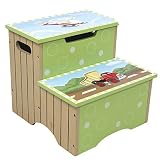 Fantasy Fields by Teamson Transportation Childrens Wooden Toilet Training Step up Stool 9944A by Fan