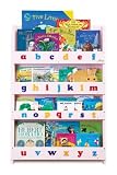 The Original Wooden Front-Facing Kids Bookcase and Book Display with 3D Alphabet [並行輸入品]