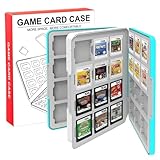 MOXCAHER 3DS ソフトケース 3DS/DS/2DS対応 24/48 枚収納 ソフト整理収納盒 防塵保護 持ち運び便利 (青, 48枚収納)