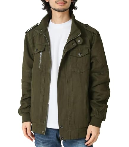 Amazon.co.jp: 米軍 M-65 フィールドジャケット オリーブ L