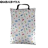 OHBABYKAウェットバック(防水バッグ) おむつポーチ おむつバッグ 防水ポーチ 抗菌 消臭 可愛い オムツ おしりふき 着替え タオル 水着 お風呂用品 食事セット入れ マルチ収納 ショッピング