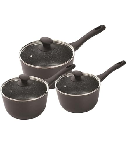 MEYER　18cm　3　Piece Set Meyer Bauhaus Non Stick 3 Piece Cookware Set, 16/18/20cm