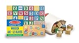 Melissa & Doug Deluxe 50-piece Wooden ABC/123 Blocks Set (colors may vary) [並行輸入品]