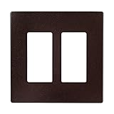 Eaton pjs262rb-sp-l Designer 2-gang Screwless Wallplate、オイルはブロンズ
