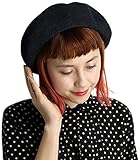 ベレー ベレー帽 サマーベレー クリスピーベレー 大きめ 春夏 Free ブラック