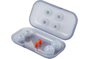 ラディウス radius HP-DME10 ディープマウントイヤーピース : 高いフィット感 重低音の迫力増強 高遮音性 イヤーピース イヤーチップ (クリア/全サイズ入り・各1セット・ 専用ケース シリコンアダプター付き) HP-DME10CL