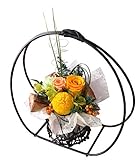 花由 プリザーブドフラワー 和風アレンジ「華月-kagetsu」橙（だいだい）フラワーアレンジメント アレンジメントフラワー ブリザードフラワー 還暦祝い 誕生日プレゼント 花 お祝い