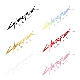 サイバーパンク 反射テープ車体ステッカー Cyberpunk 2077 カジュアル アニメ 車 バイク パソコンケース スーツケースに (レッド,25x6cm)