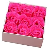 AMAA お花 ギフト　造花 石鹸の花 枯れない 薔薇 バラハート型　ギフトボックス 母の日　誕生日 結婚 記念日 卒業 入学 出産 お祝い　ギフト (ピンク)