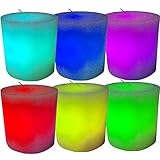 【 七色 に 変化 】 レインボー LED キャンドル ワイヤレス 256色 イルミネーション インテリア パーティ 癒し おしゃれ MI-ROUCAND