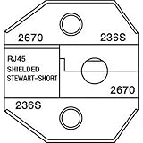 Greenlee 2670 Shielded RJ45 Shielded Stewart Connector, Short Body Die for CrimpALL 8000/1300 Series