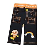 アンパンマン 綿混ニット デニム風 フェイス丸マチ 7分丈パンツ ANPANMAN fo-fa4633 90-95cm ブラック