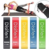トレーニングチューブ Disifen エクササイズバンド トレーニングバンド レジスタンスバンド 6本 5本 4本 1本 各強度別セット ループバンド レーニング用ゴムバンド 1年保証期間 (5本)