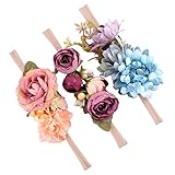 Prettyia ガール　赤ちゃん　人工花　ベビーシャワー　写真撮影　ヘアバンド　髪飾り　ヘアアクセサリー　4スタイル選べ - スタイル1