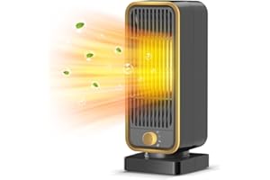 【2025冬モデル】 セラミックヒーター 小型 電気ファンヒーター 2秒速暖 暖房器具 マイナスイオン空気清浄 省エネ 速暖 大風量 コンパクト 3段階温度調整 900W 足元 ファンヒーター 温度調節 2重過熱保護 転倒OFF 節電対策 過熱保護