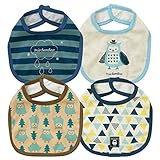 西松屋 EFD 4枚組スタイ（フクロー・ボーダー） ベビー ベビーサイズ 男の子