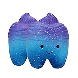 moonker Squishiesおもちゃ、かわいいソフトGalaxy歯ケーキ香りつきSquishies Slow Rising Squeeze Stress Relief Toys for Kids