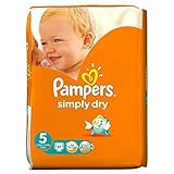 Pampers Simply Dry Size 5 Junior 11-25kg (41) - Pack of 6 by Pampers