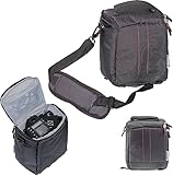Navitechブラックデジタル一眼レフカメラバッグ Panasonic LUMIX DMC GH4デジタルカメラ対応, ブラック///ホワイト