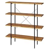 ドウシシャ ラック オープンシェルフ ラック4段(幅120cm) 幅120×奥行34.5×高さ138.5cm オイルステインラック 4段 OR1214-4