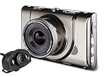 BW A100H Novatek 96650 HD 3.0 inch Dual Lens 1080P Full HD Car Dash Cam Car DVR Car Recorders Black 