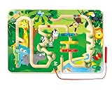 Hape(ハペ) ジャングルころころ迷路 37×24.5×2.1cm 3才以上 木製 おままごと おもちゃ E1714