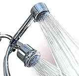 WantBa High Pressure Chrome 5 Setting Massage Spa Shower Head Combo with hose and Handheld shower Du
